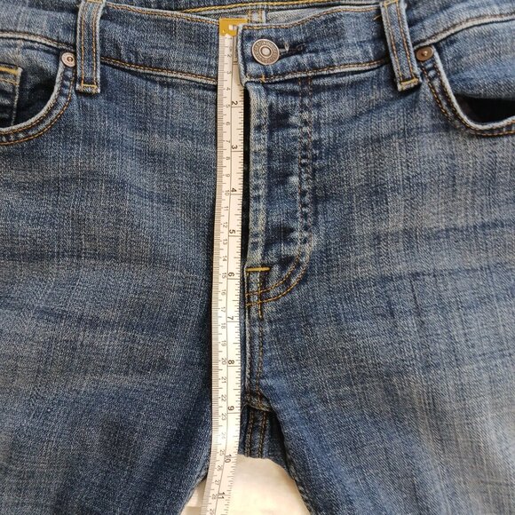 7 For All Mankind Jose Fina Boyfriend Skinny Jeans Size 30, Med Wash, Button Fly - Picture 12 of 16